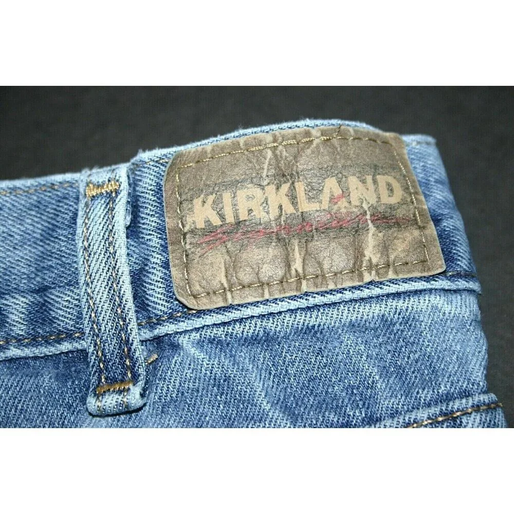 Kirkland jeans mens 35 x 31 Signature distressed straight blue